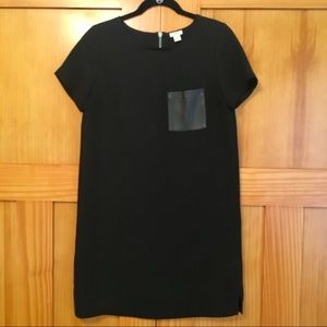 J. Crew Factory Shirt Dress with Leather Pocket